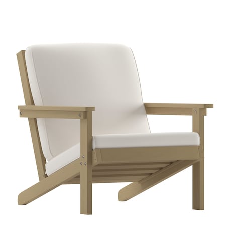 Flash Furniture Natural Cedar Poly Resin Deep Chair-Cream Cushions JJ-C14021-BR-GG